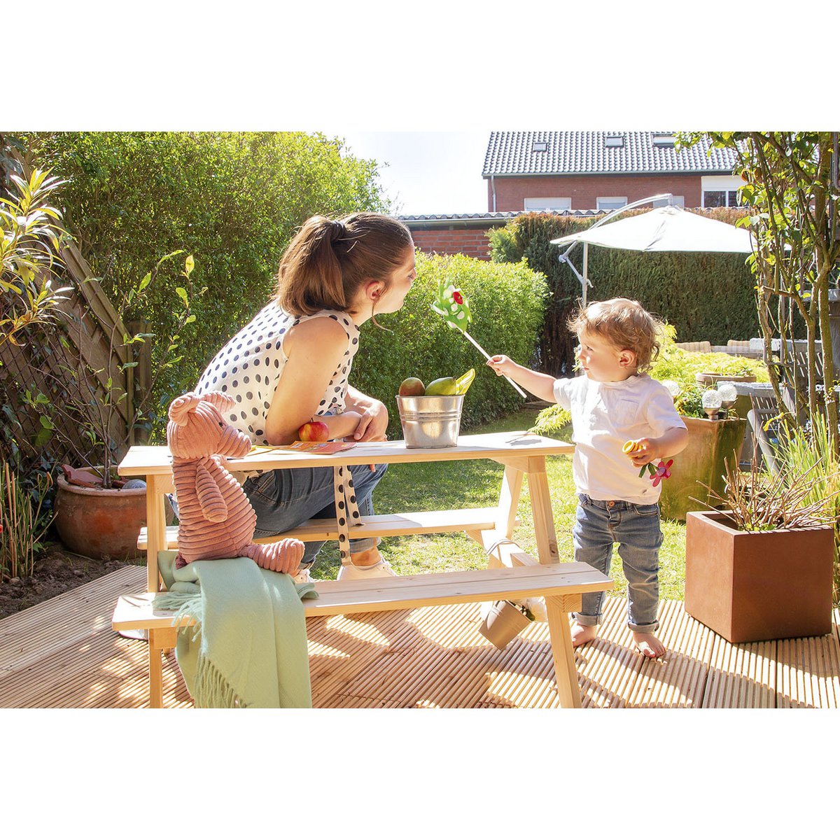 Picknicktafel Nicki voor 4 Kinderen - Naturel
