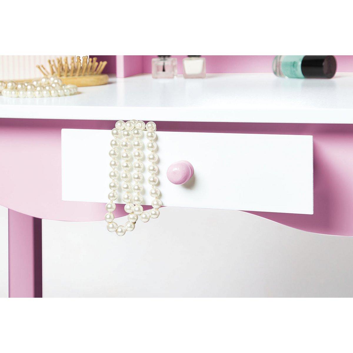 Make-up Tafel Jasmin inclusief Stoel - Roze