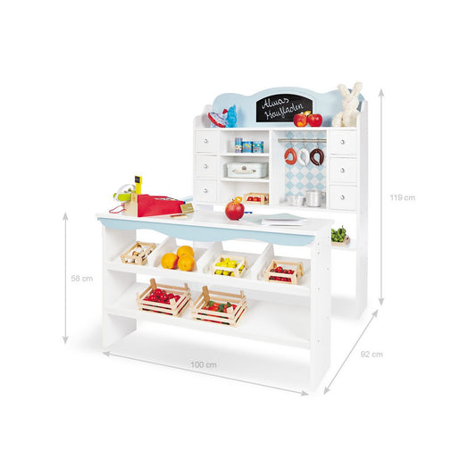 Houten Marktkraam Mini Market - Wit