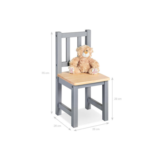 Kinderstoel Fenna - Grijs/Naturel