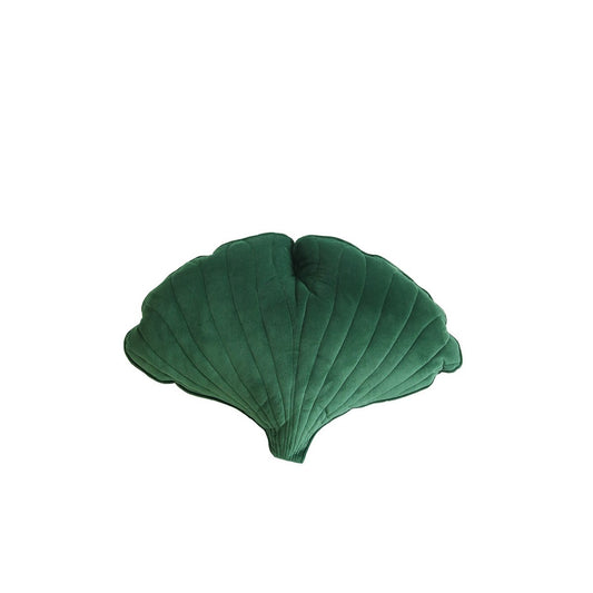 Zacht Fluwelen Ginkgoblad Kussen - Velvet Groen