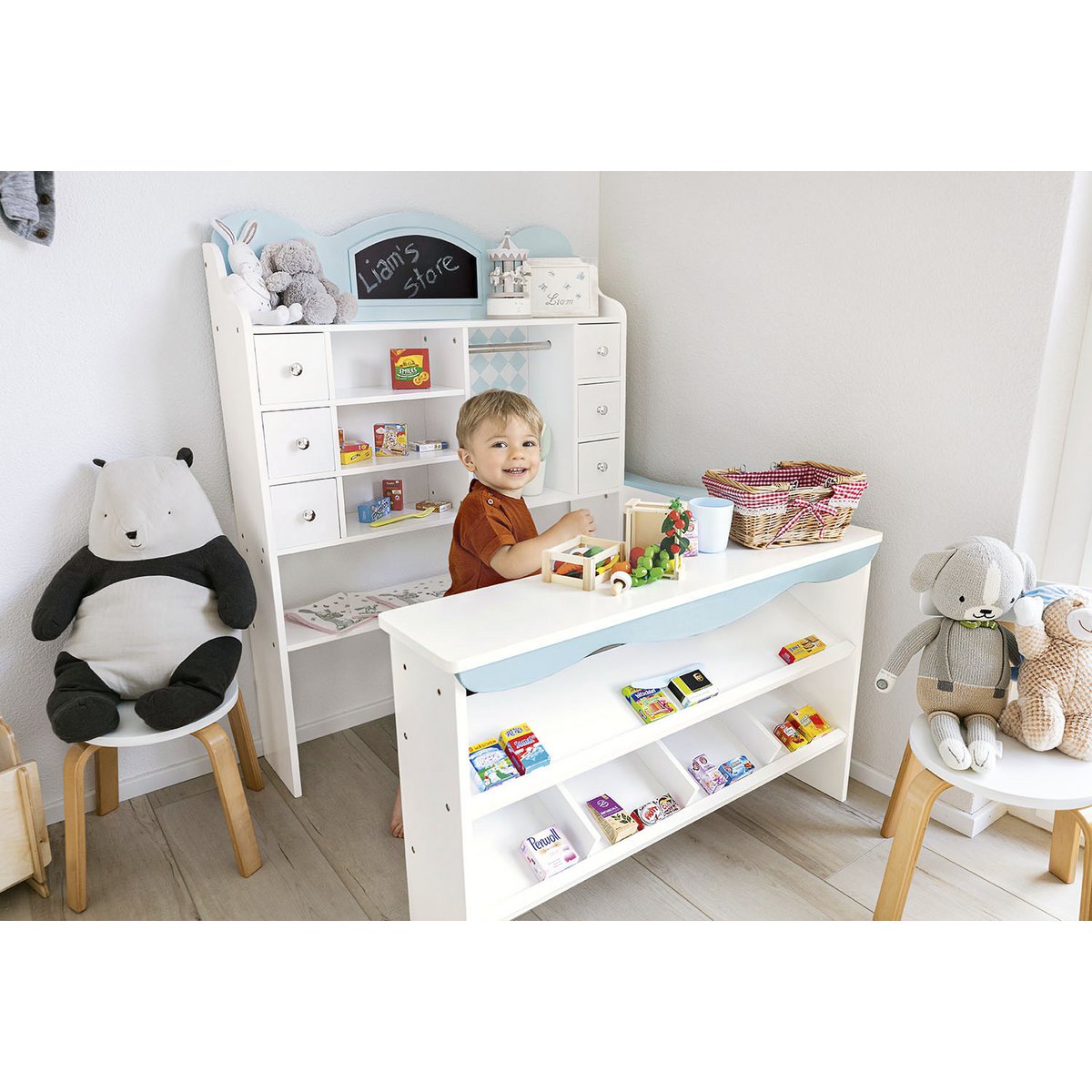 Houten Marktkraam Mini Market - Wit