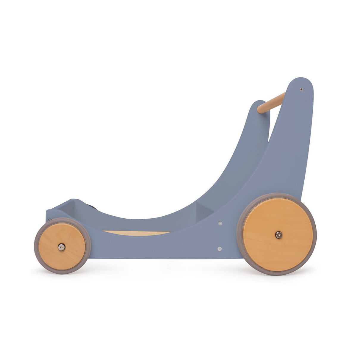 2-in-1 houten opbergkar & loopwagen - Slate Blue
