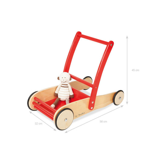 Houten Loopwagen Uli - Rood