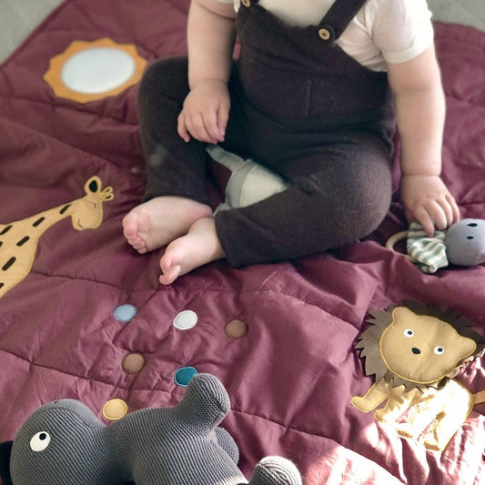 Alin Activiteit Speel- en Ontdekkingsmat 110x110cm - Mahonie