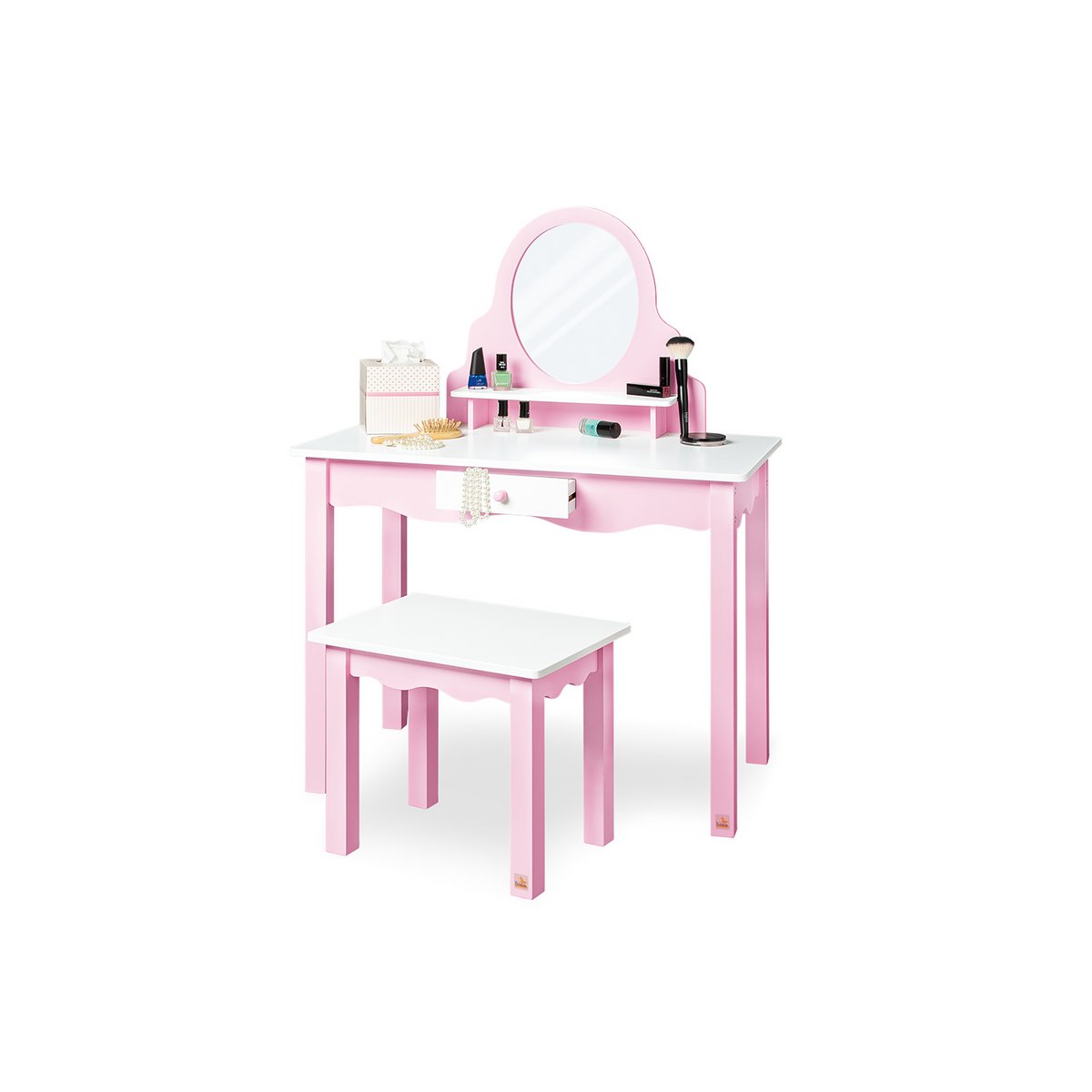 Make-up Tafel Jasmin inclusief Stoel - Roze