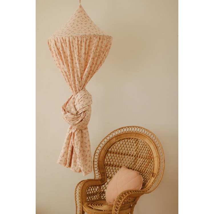 Bedgordijn/Bedhemel Kinderkamer - Klaprozen & Twijgjes
