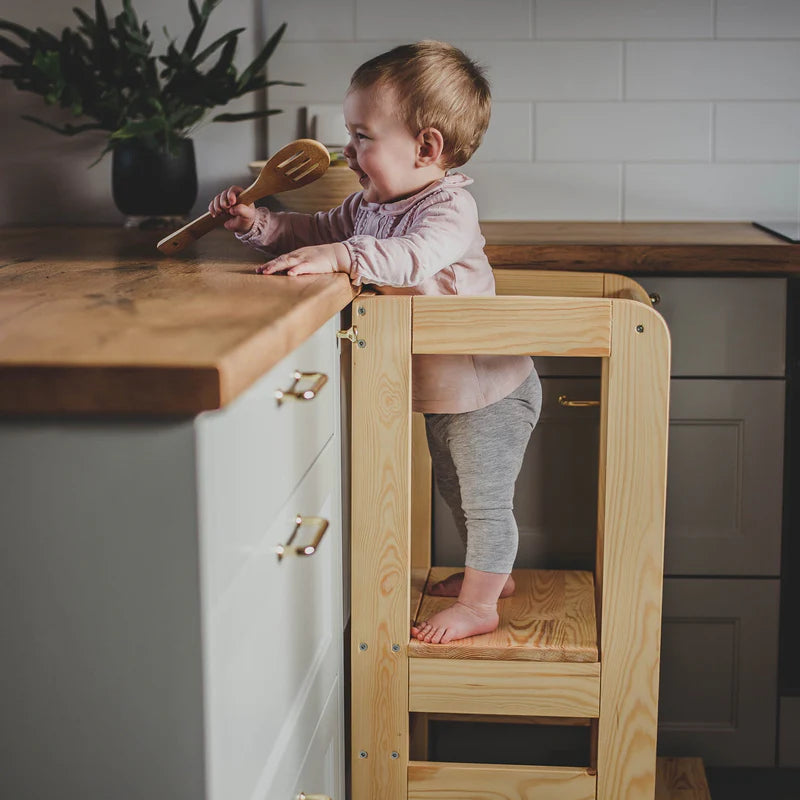 Meowbaby Houten Keukentoren inclusief Krijtbord - Zwart