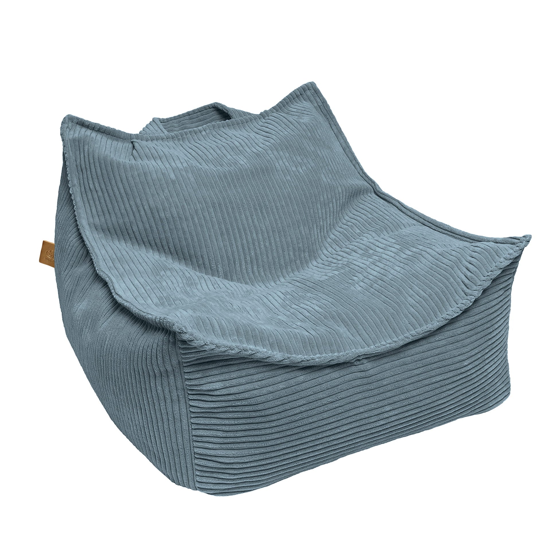 MeowBaby® Ribstof Velvet Zitzak voor Kinderen / Turquoise