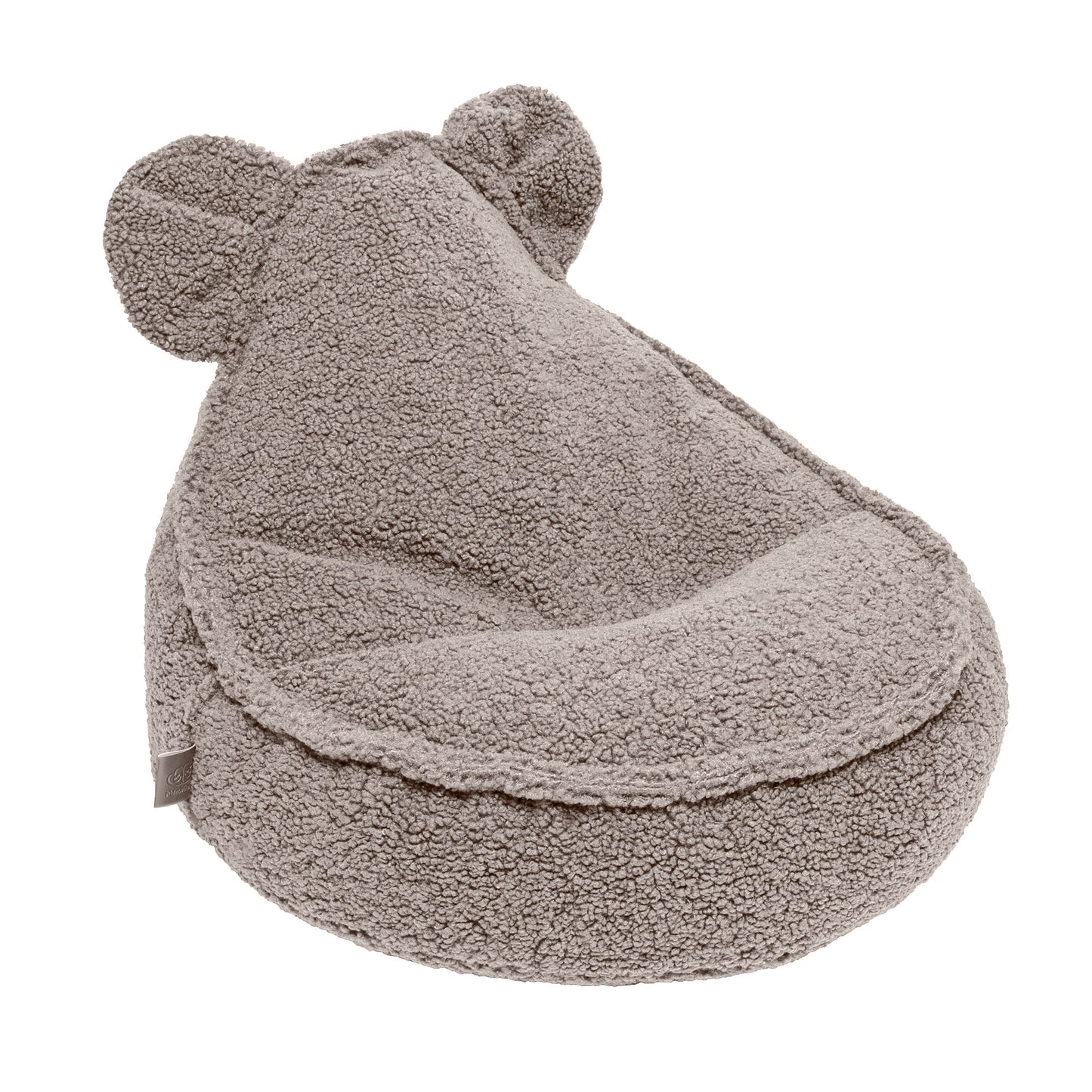 MeowBaby® Velvet Zitzak voor kinderen / Teddy Grijs