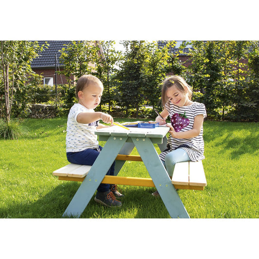 Picknicktafel voor 4 kinderen, meerkleurig