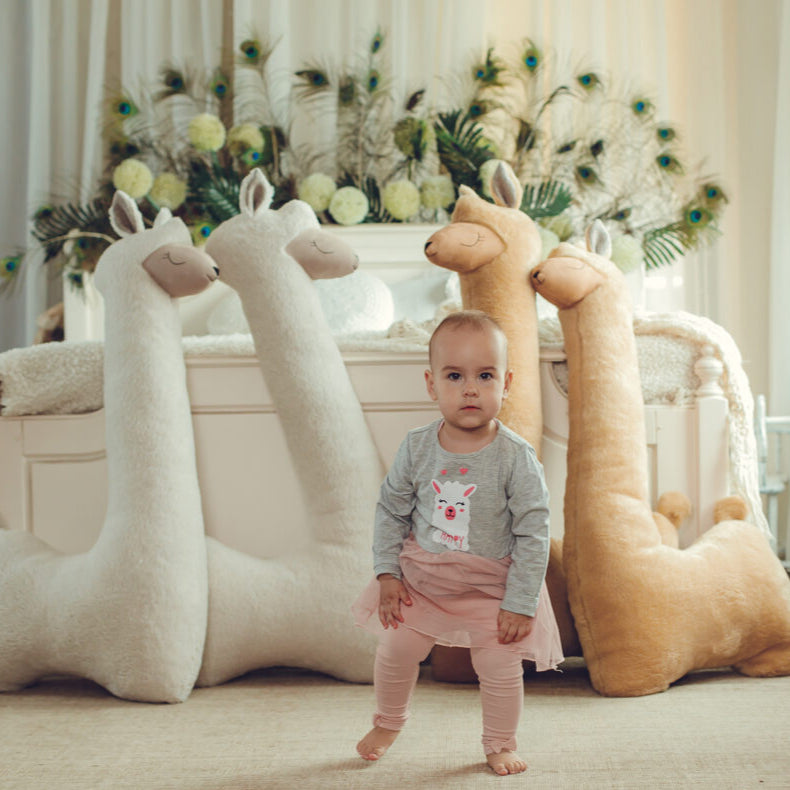 Giant Plush Toy Alpaca - Rust