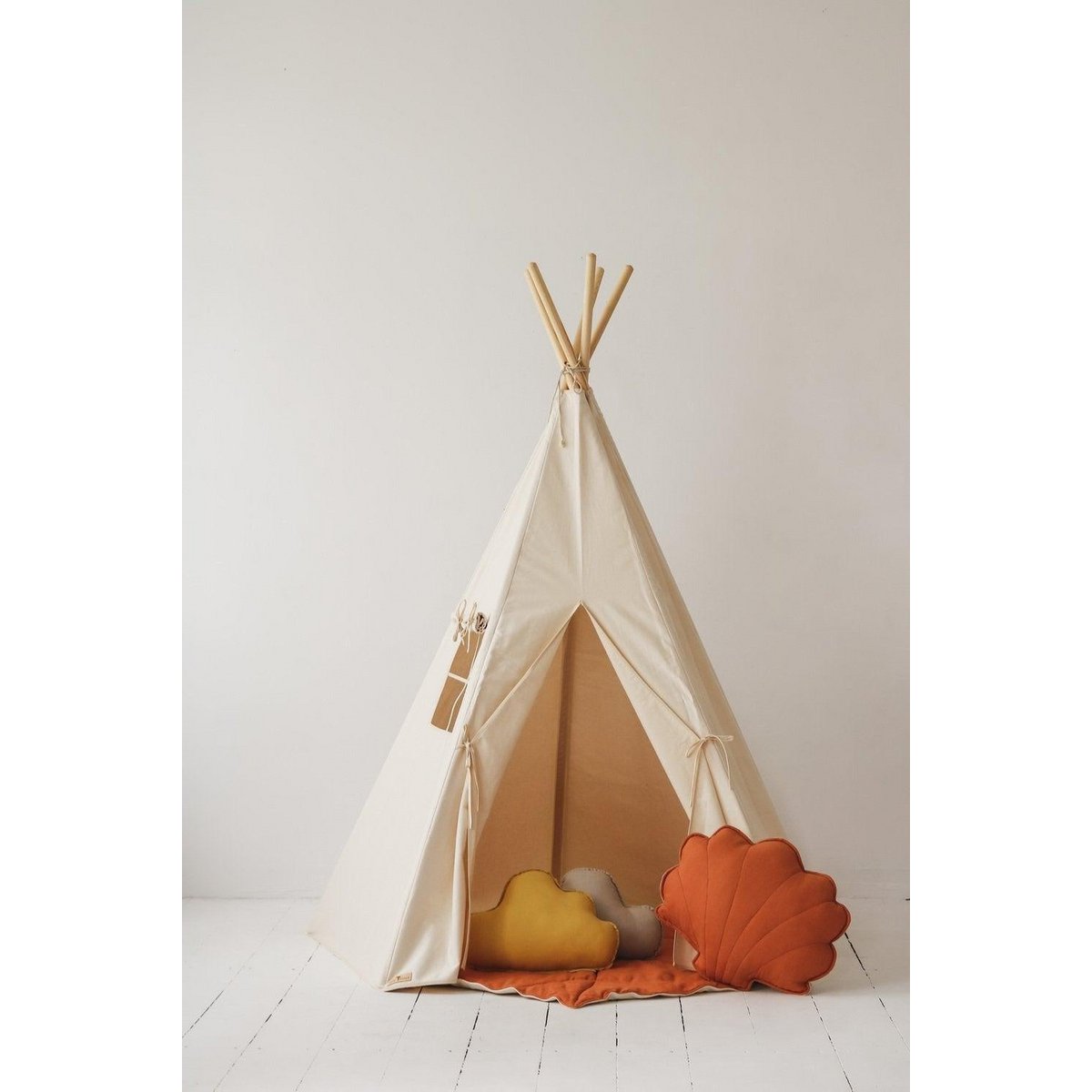 Tipi Speeltent inclusief Mattenset - Beige