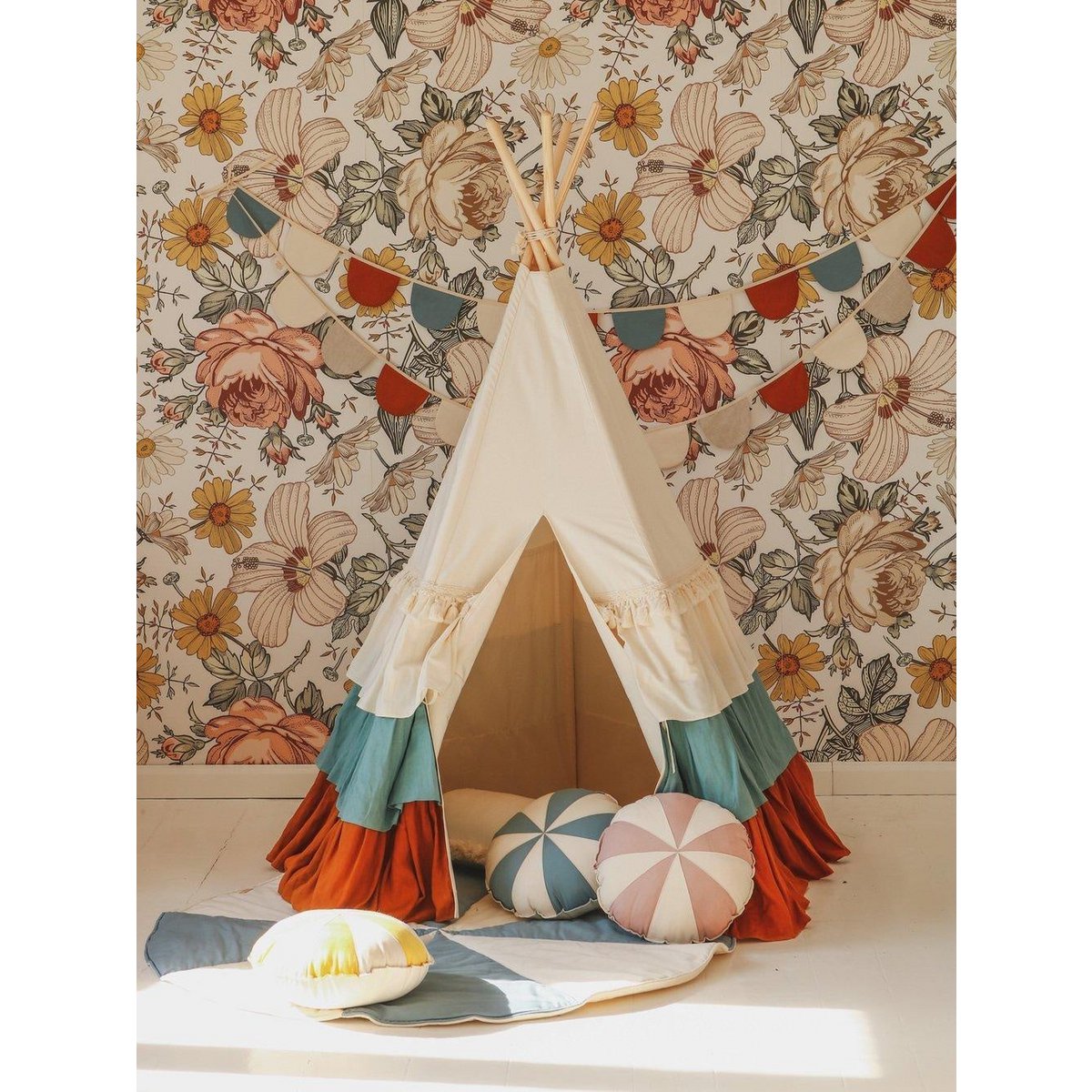 Tipi Speeltent met Ruches inclusief Mat - Circus