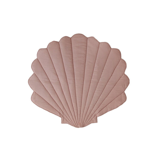 Linnen Schelp Vloerkleed - Poeder Roze