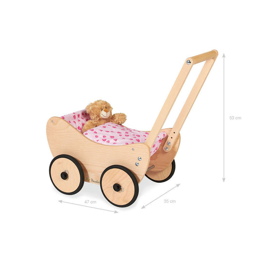 Houten Poppenwagen Trixi