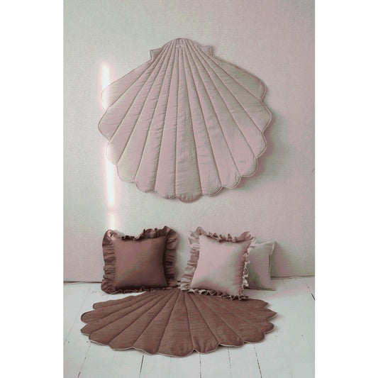 Tipi Speeltent inclusief Schelpmattenset - Powder Frills/Powder Pink met Ruches