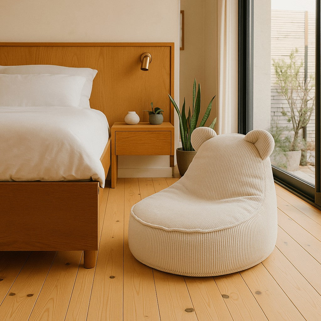 MeowBaby® Teddy Zitzak voor Kinderen - Beige