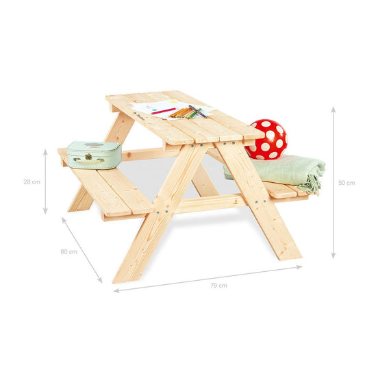 Picknicktafel Nicki voor 4 Kinderen - Naturel