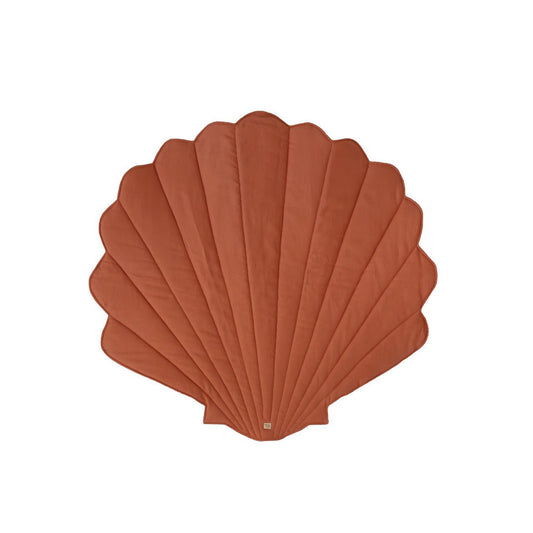 Linnen Schelp Vloerkleed - Papaya