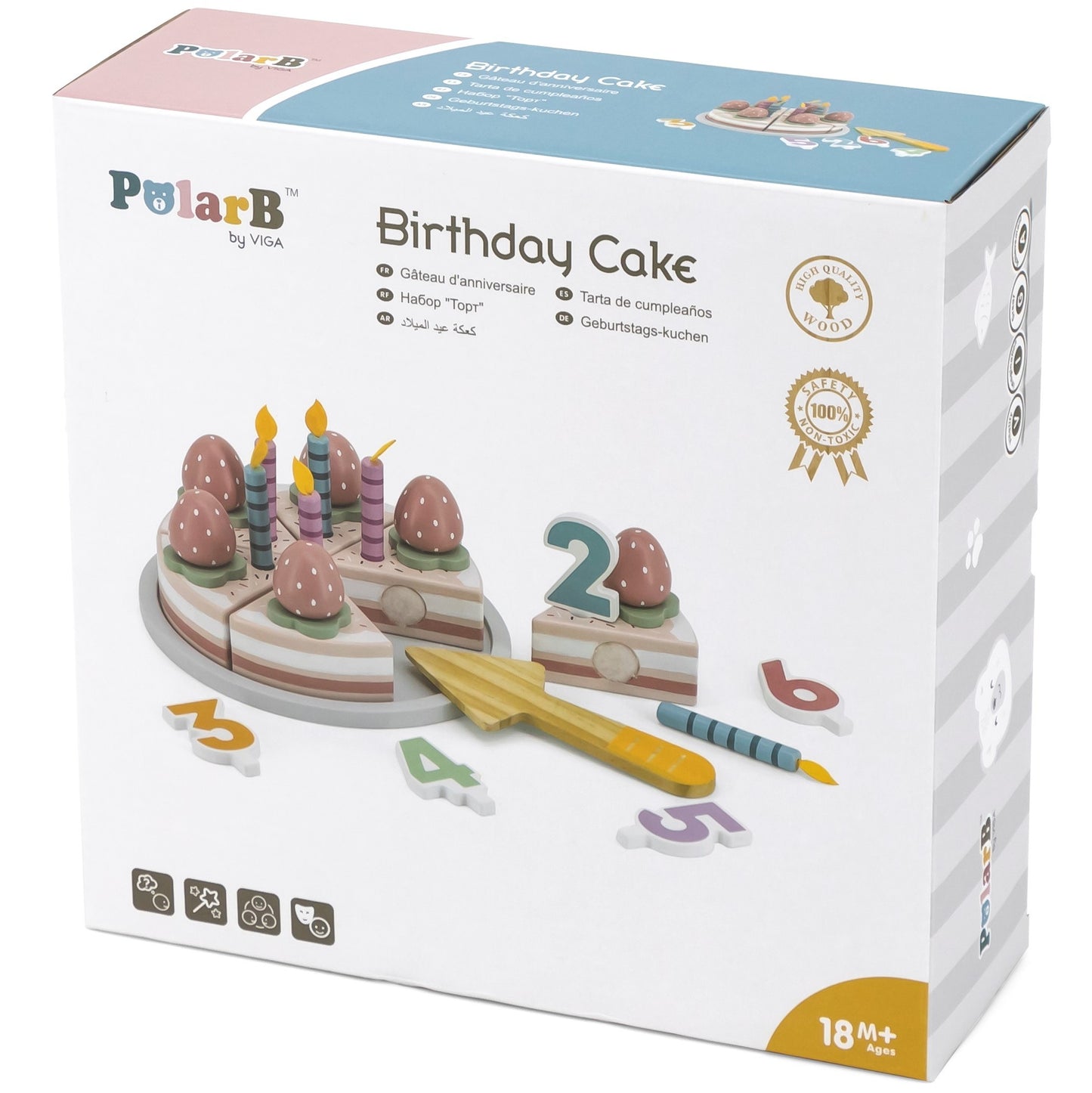 Wooden Birthday Cake For Cutting