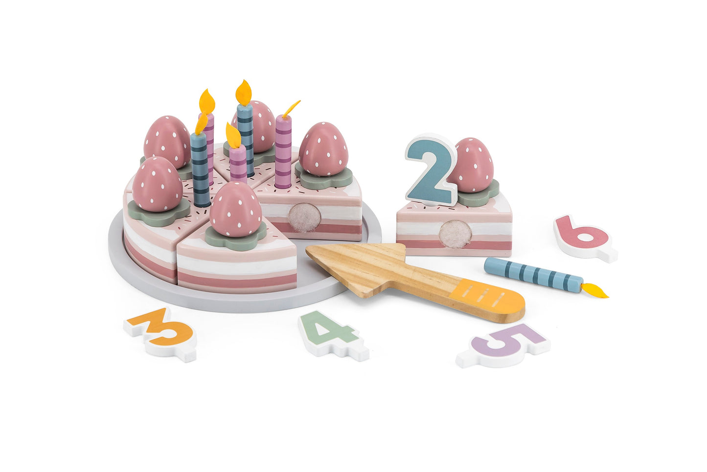 Wooden Birthday Cake For Cutting