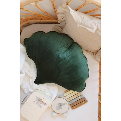 Zacht Fluwelen Ginkgoblad Kussen - Velvet Groen