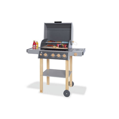 Houten Kinderbarbecue Jeff - Naturel/Grijs
