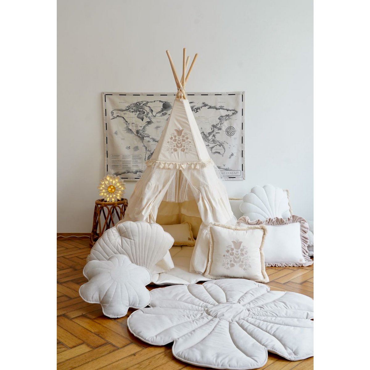 Tipi Speeltent inclusief Mattenset - Boho