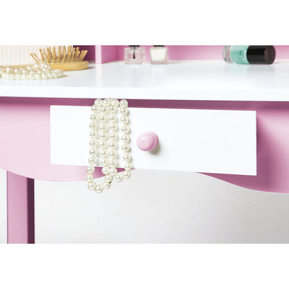Make-up Tafel Jasmin inclusief Stoel - Roze