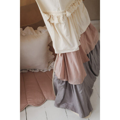 Tipi Speeltent inclusief Schelpmattenset - Powder Frills/Powder Pink met Ruches