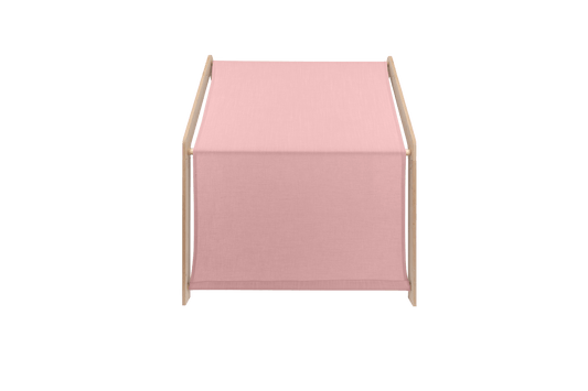 MeowBaby® Natural Wooden House for Kids - Pink Roof
