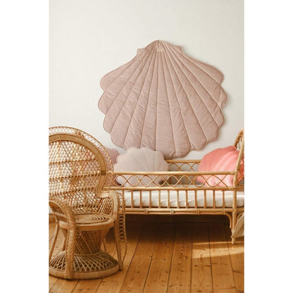 Fluwelen Schelp Vloerkleed - Poeder Roze