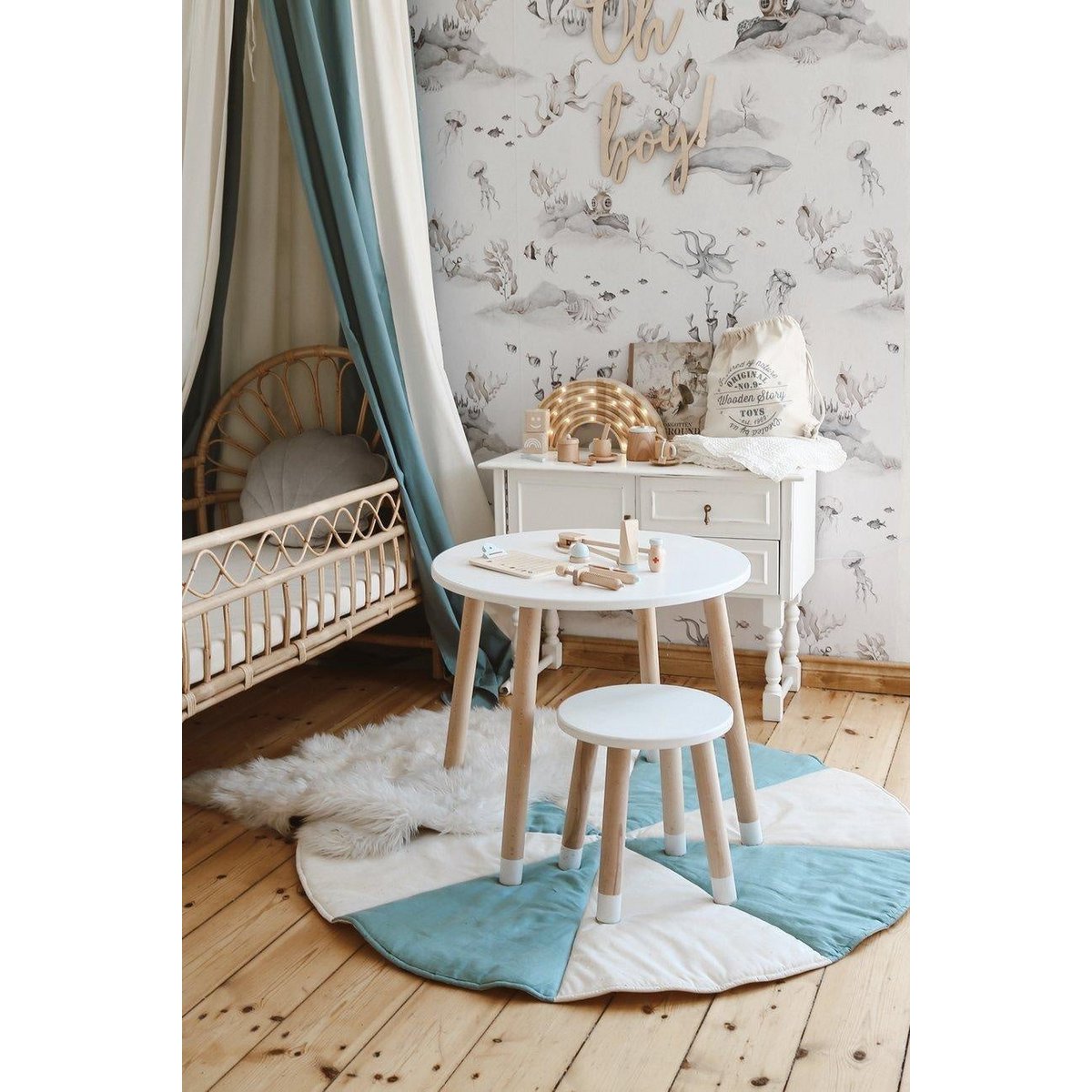 Bedgordijn/Bedhemel Kinderkamer - Blue Circus