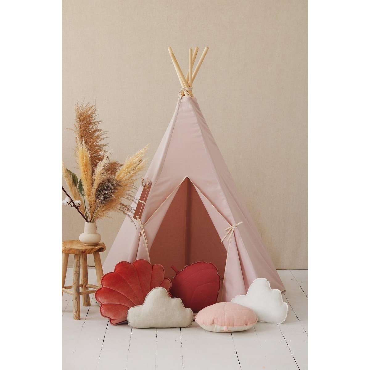 Tipi Speeltent inclusief Mattenset - Roze