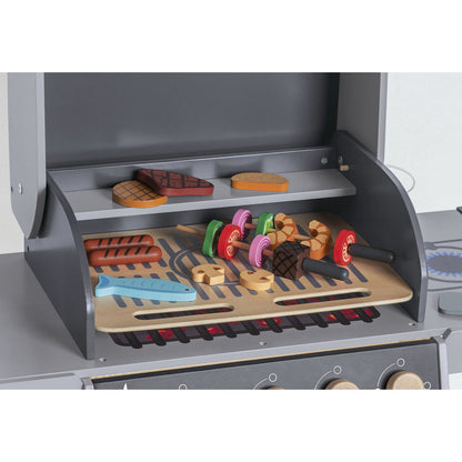 Houten Kinderbarbecue Jeff - Naturel/Grijs