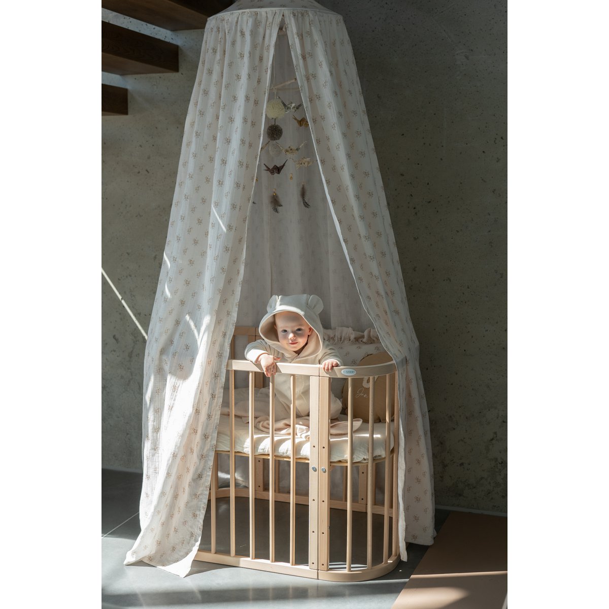Bedgordijn/Bedhemel Mousseline Kinderkamer - Boho Flowers