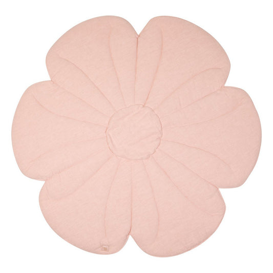 Linnen Bloemen Vloerkleed - Lichtroze Lelie