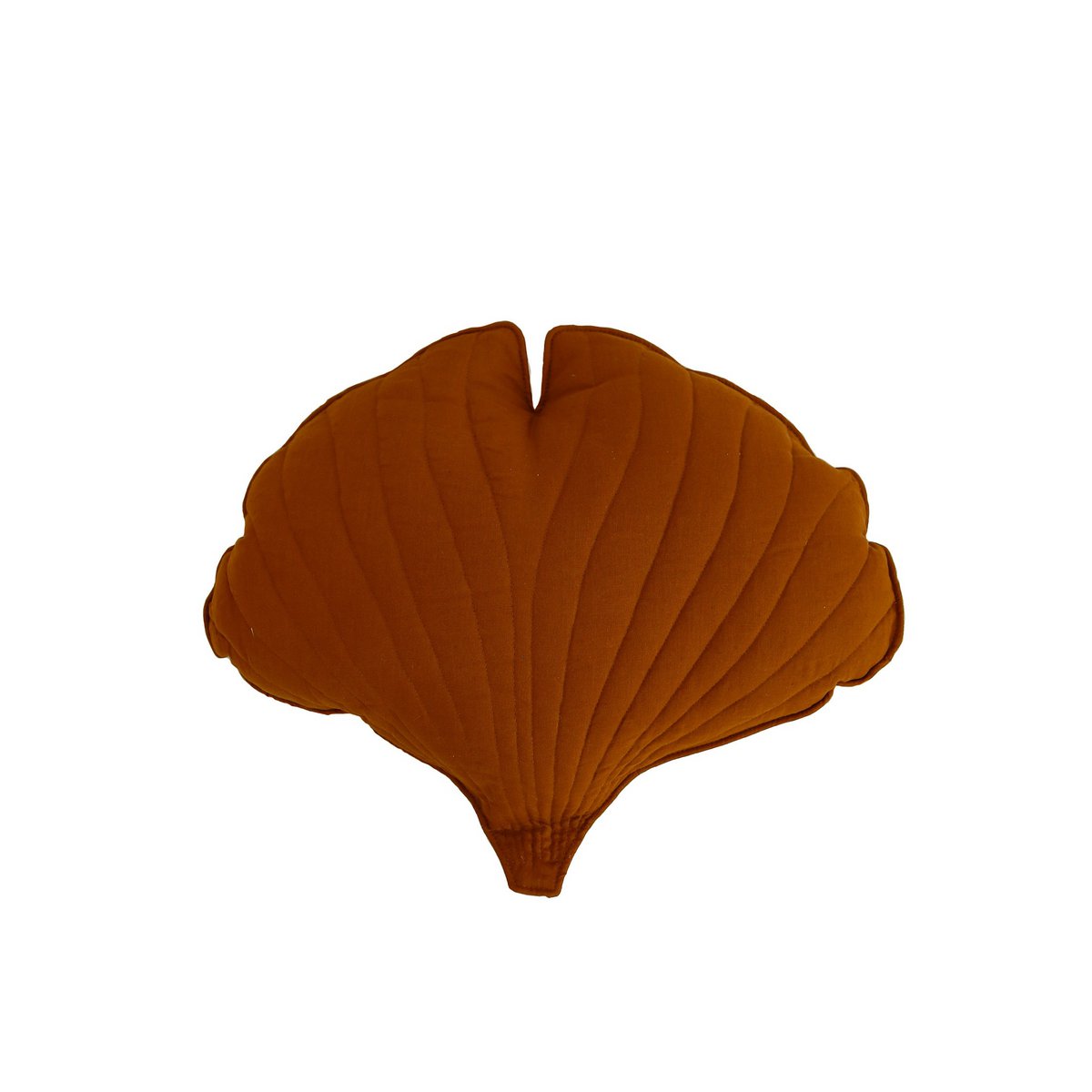 Linnen Ginkgo Bladkussen - Caramel