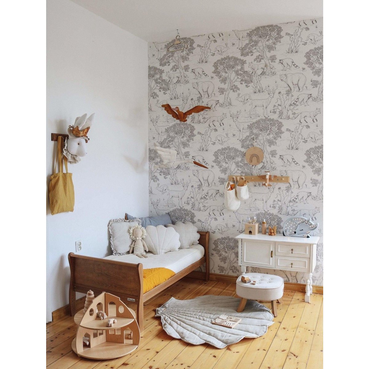Linnen Schelp Vloerkleed - Zand