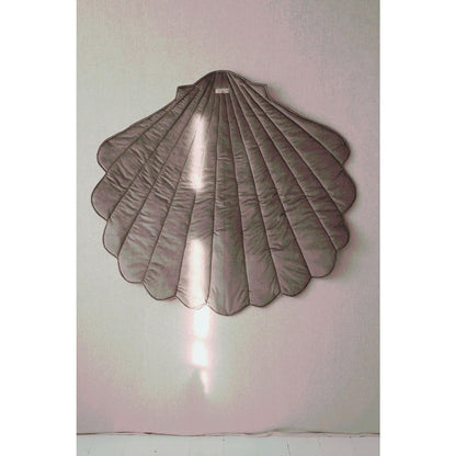 Fluwelen Schelp Vloerkleed - Donkerbeige