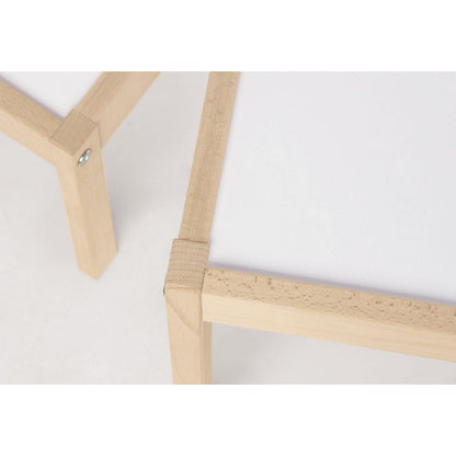 Kindertafel en Stoelenset Olaf 3-delig - Wit/Naturel