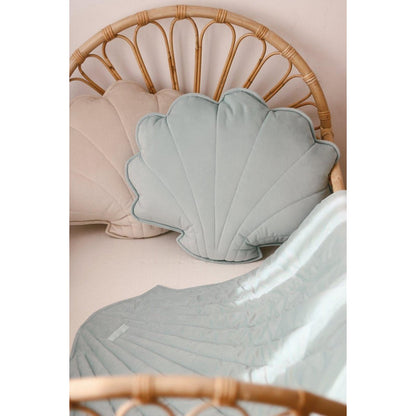 Fluwelen Schelp Vloerkleed - Poeder Mint