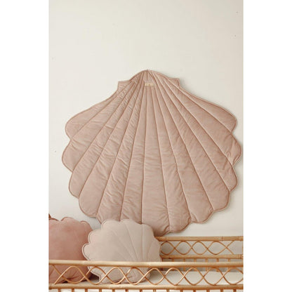 Fluwelen Schelp Vloerkleed - Poeder Roze