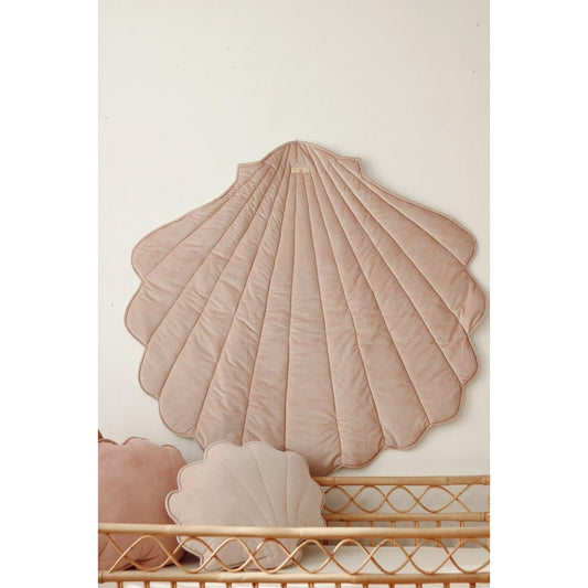 Fluwelen Schelp Vloerkleed - Poeder Roze