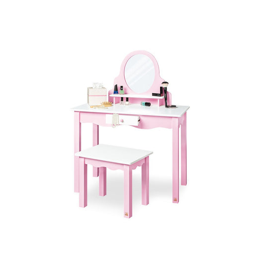 Make-up Tafel Jasmin inclusief Stoel - Roze