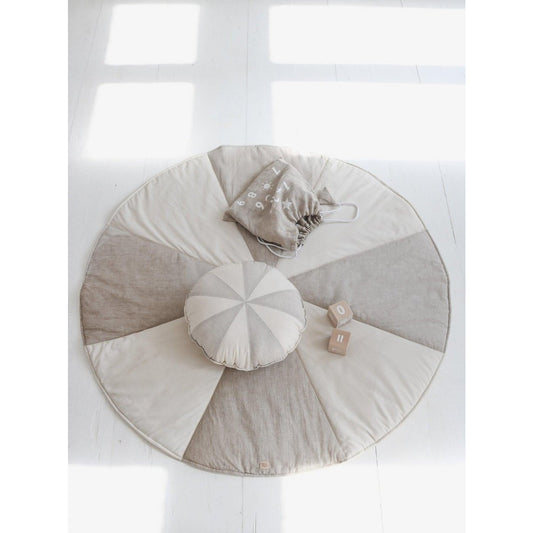 Linnen Rond Vloerkleed - Cream Candy