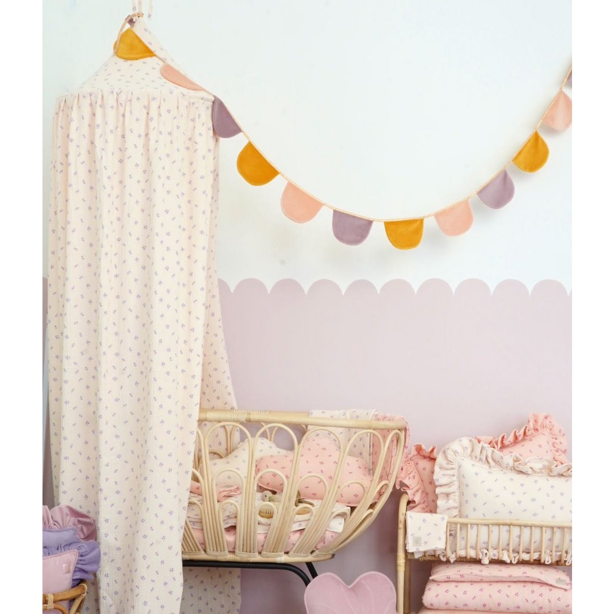 Bedgordijn/Bedhemel Kinderkamer - Mousseline Paars