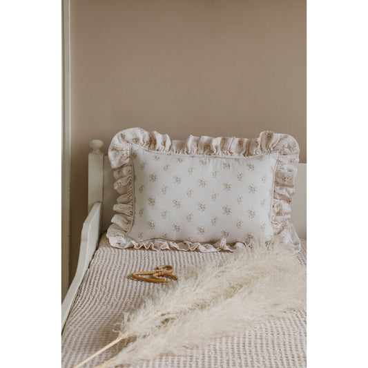 Mousseline Kussen met Ruches - Boho Flowers