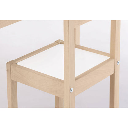 Kindertafel en Stoelenset Olaf 3-delig - Wit/Naturel